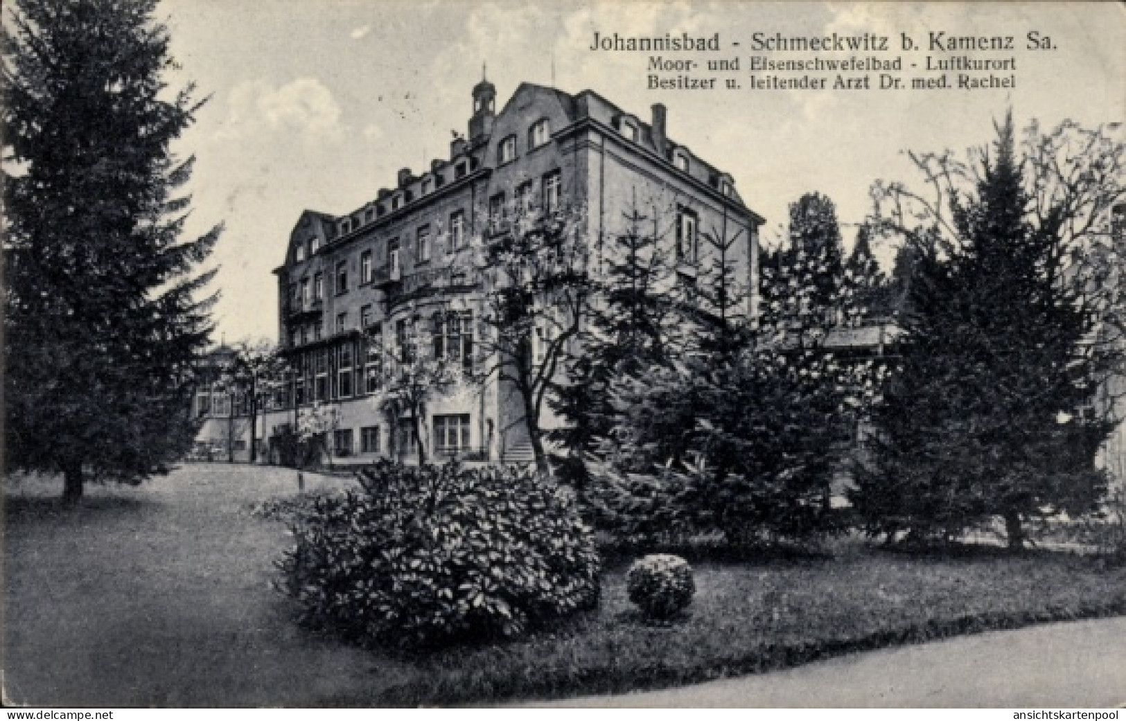 CPA Johannisbad Schmeckwitz Räckelwitz Oberlausitz, Moor- und Eisenschwefelbad Dr. Rachel