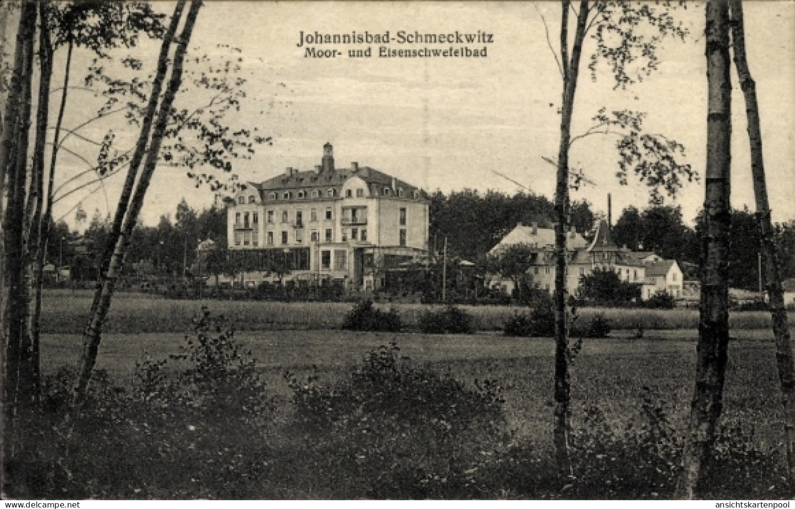CPA Johannisbad Schmeckwitz Räckelwitz Oberlausitz, Moorbad, Eisenschwefelbad
