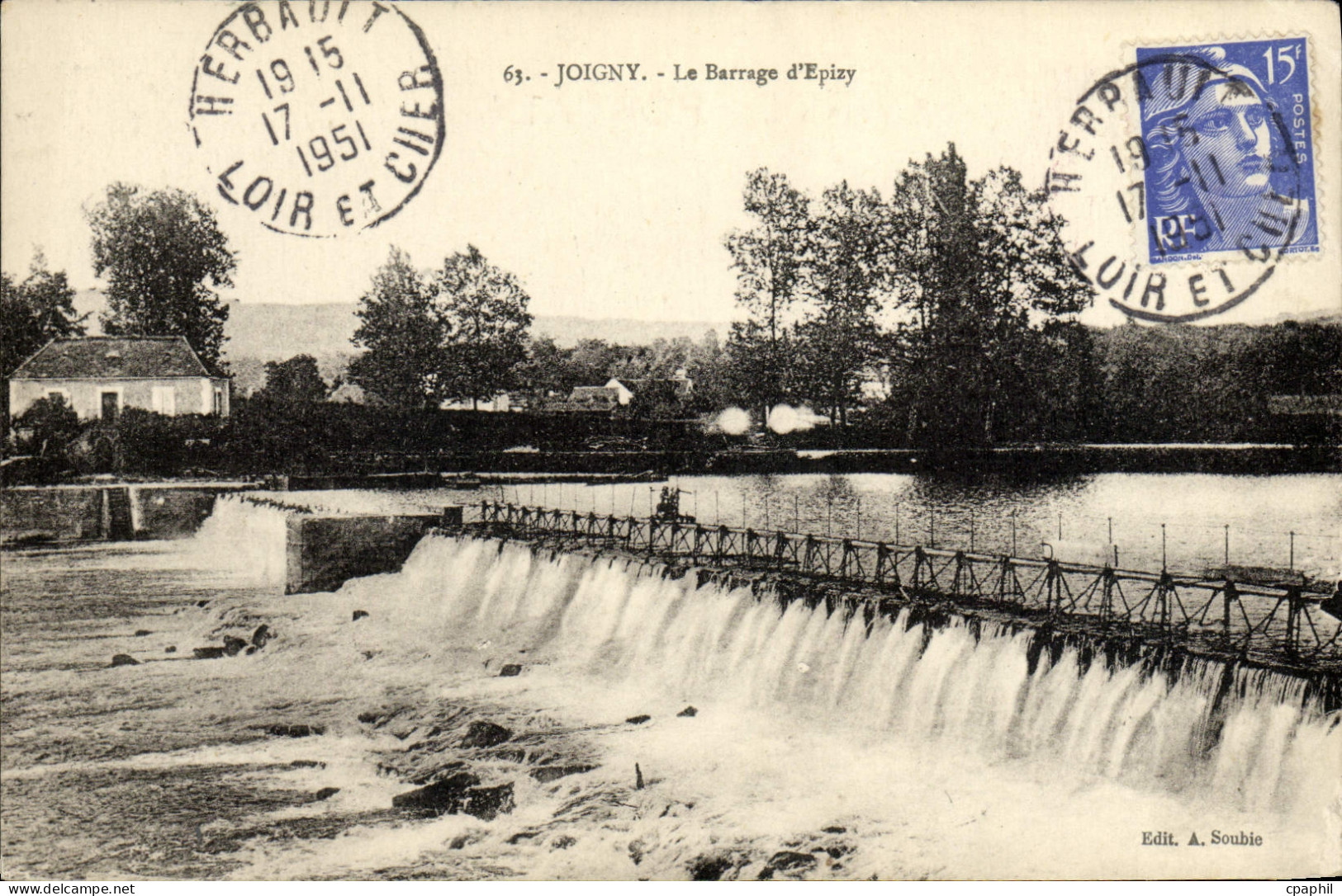 CPA Joigny Le Barrage d'Epizy