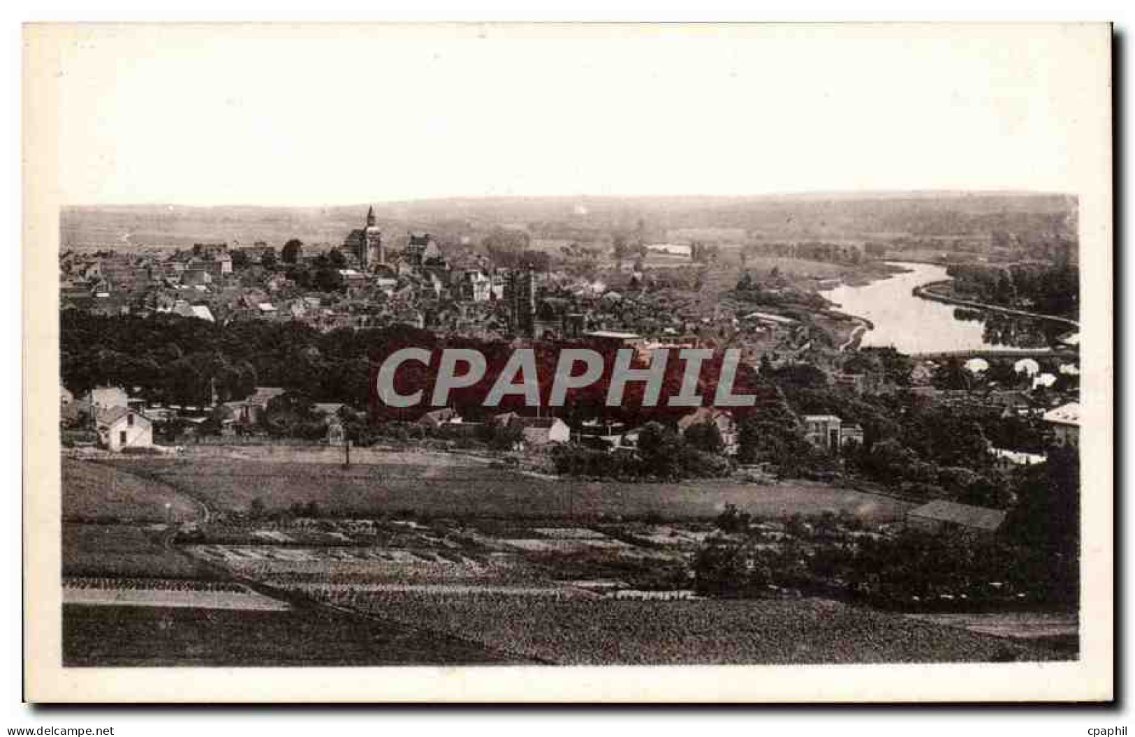CPA Joigny Panorama sur la ville