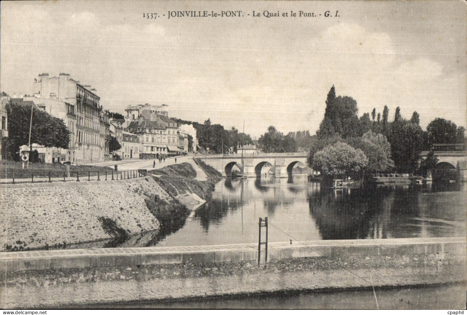 CPA Joinville le Pont Le Quai et le Pont