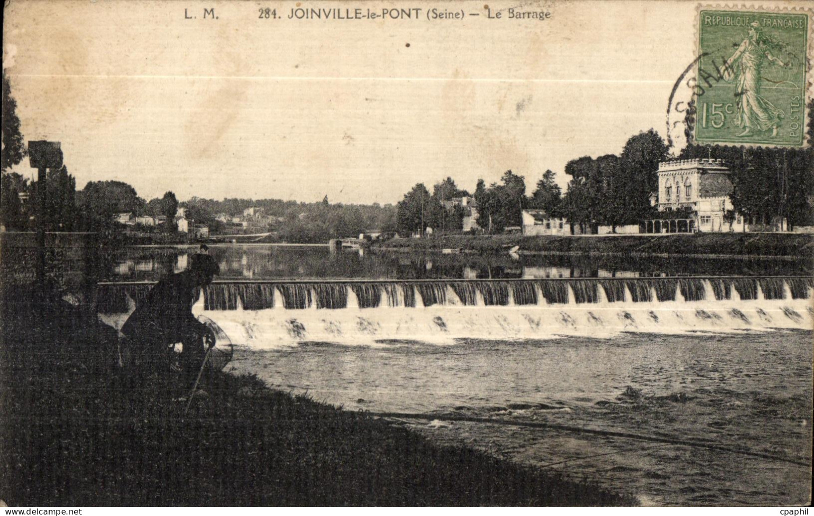 CPA Joinville le Pont (Seine) Le Barrage Pecheur