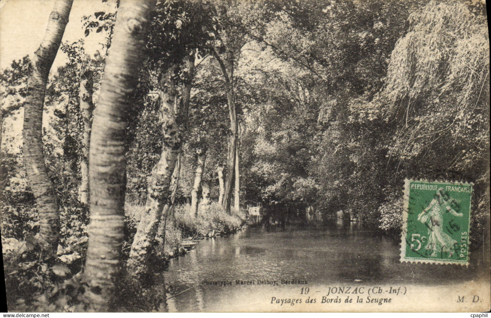 CPA Jonzac Ch Inf Paysages des Bords dela Seugne