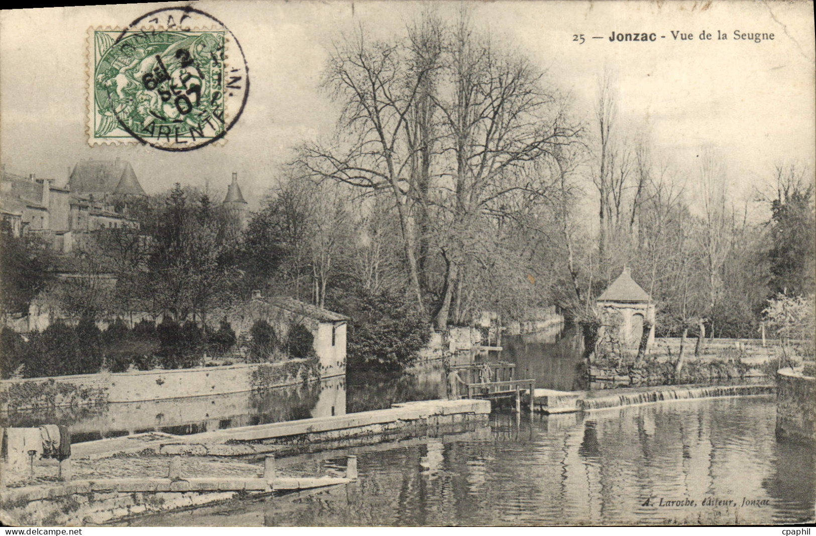 CPA Jonzac Vue De La Seugne
