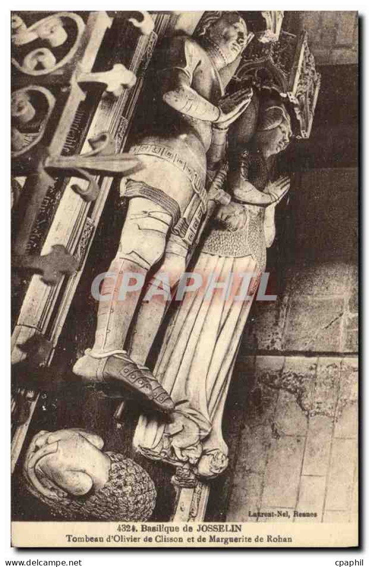 CPA Josselin Basilique de Josselin Tombeau d olivier de Clisson et de Marguerite de Rohan