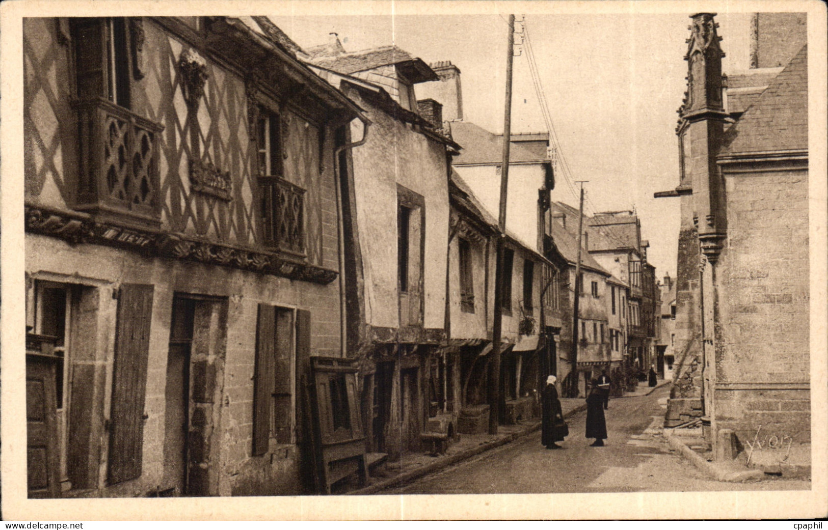 CPA Josselin Vieille Rue Bretagne