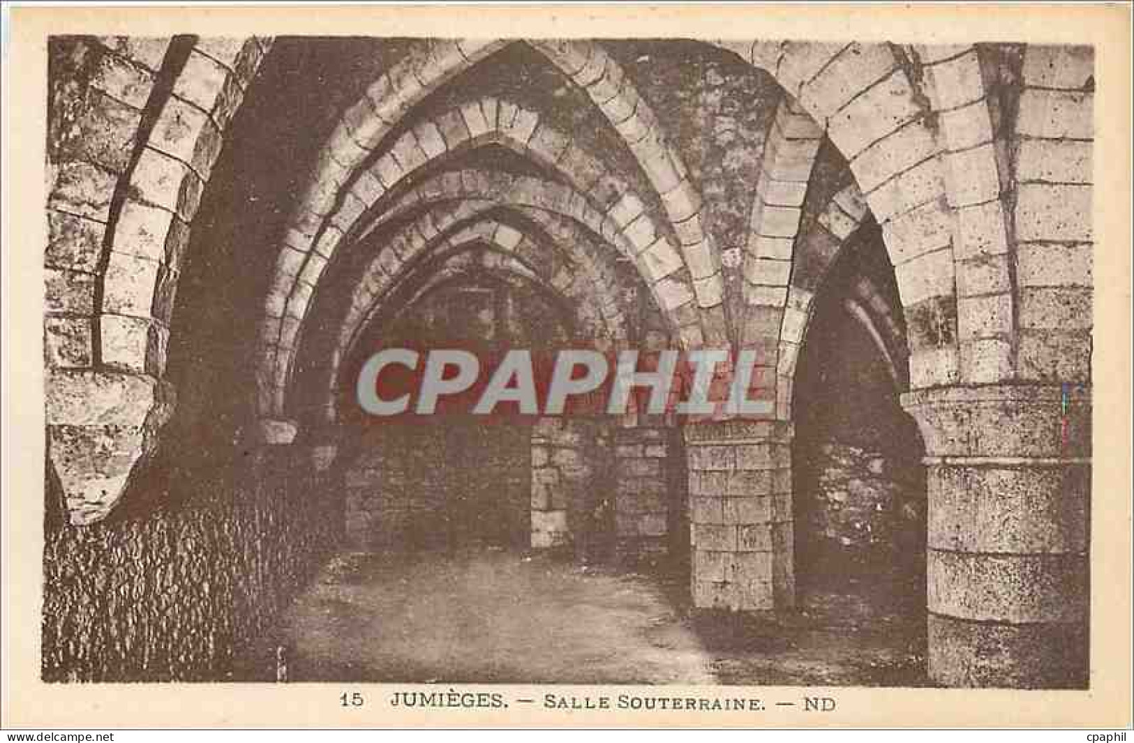 CPA Jumieges Salle Souterraine