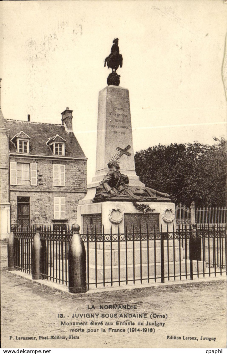 CPA Juvigny Sous Andaine Monument Eleve aux enfants de Juvigny morts poiur la France Militaria