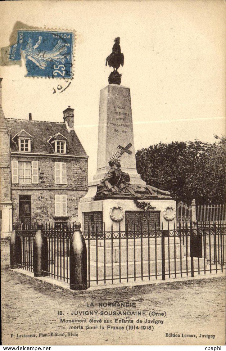 CPA Juvigny Sous Andaine Monument Eleve aux enfants de Juvigny morts poiur la France Militaria