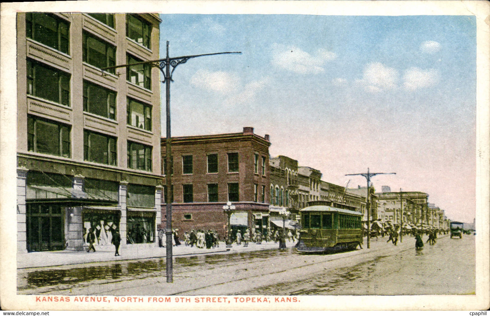 CPA Kansas Avenue North From 9th Street Topeka Kansas Tramway