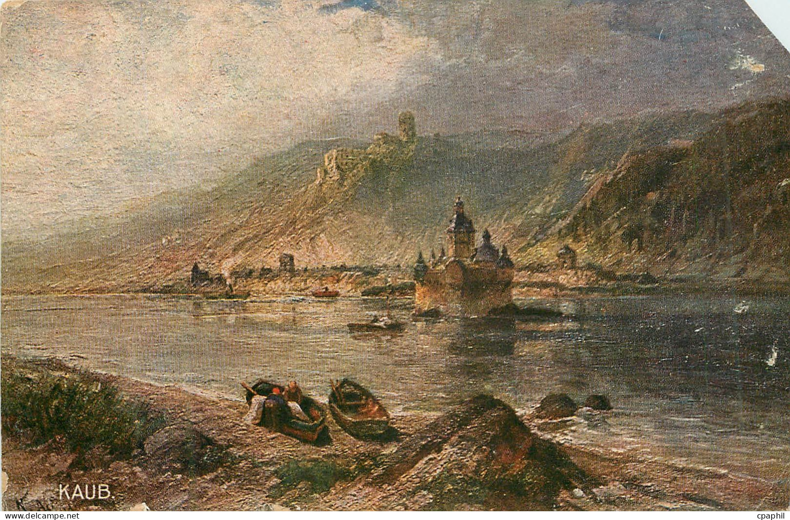CPA Kaub Burg Gutenfels un Pfalz