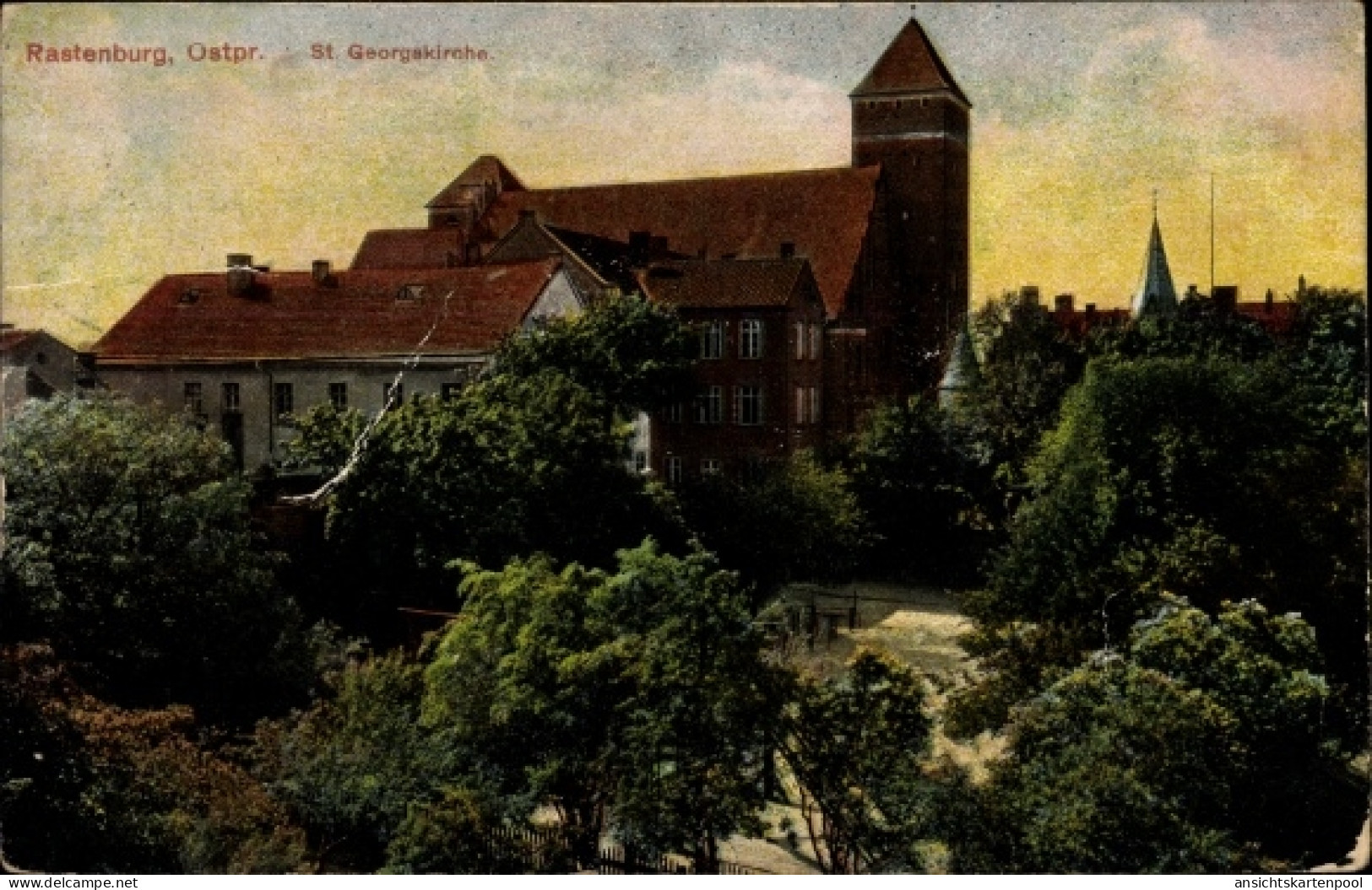 CPA Kętrzyn Rastenburg Ostpreußen, St. Georgskirche