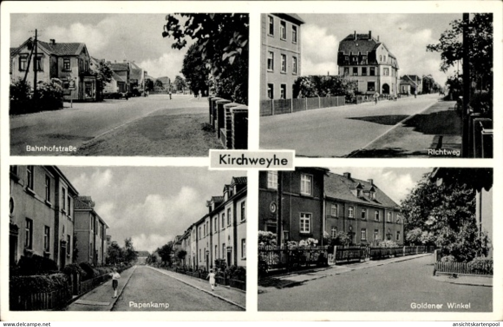 CPA Kirchweyhe Weyhe Niedersachsen, Bahnhofstraße, Richtweg, Papenkamp, Goldener Winkel, Kirchweyh