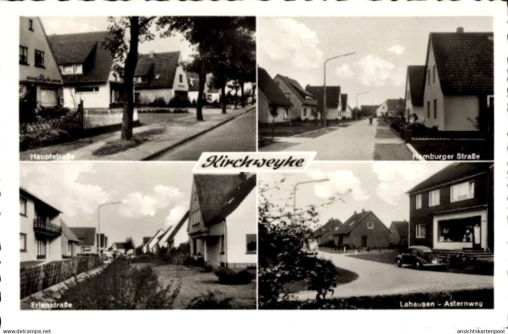 CPA Kirchweyhe Weyhe Niedersachsen, Hauptstraße, Hamburger Straße, Erlenstraße, Lahausen - Asternw