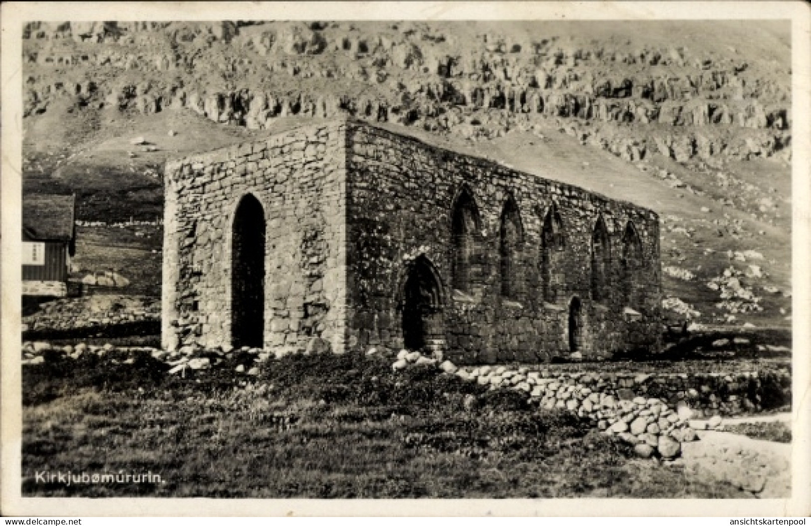 CPA Kirkjubøur Kirkjubö Tórshavn Färöer Dänemark, Kirkjubømúrurin