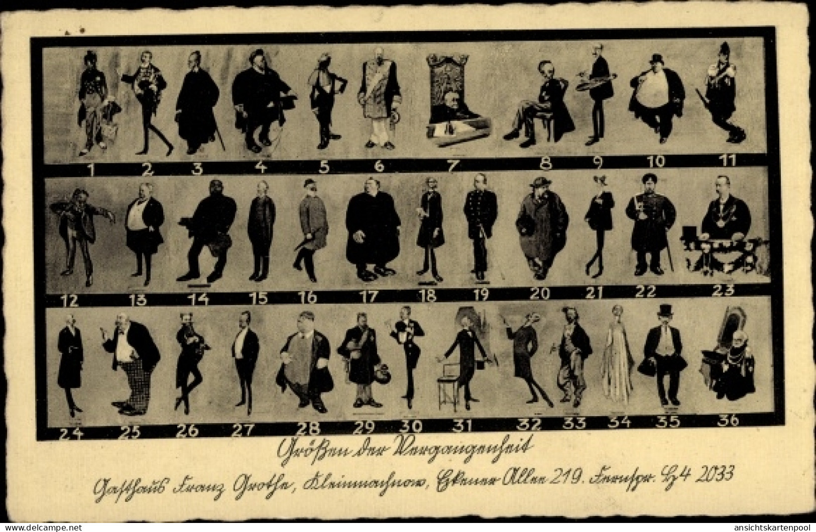 CPA Kleinmachnow in Brandenburg, Gasthaus Franz Grothe, Größen der Vergangenheit, Portraits