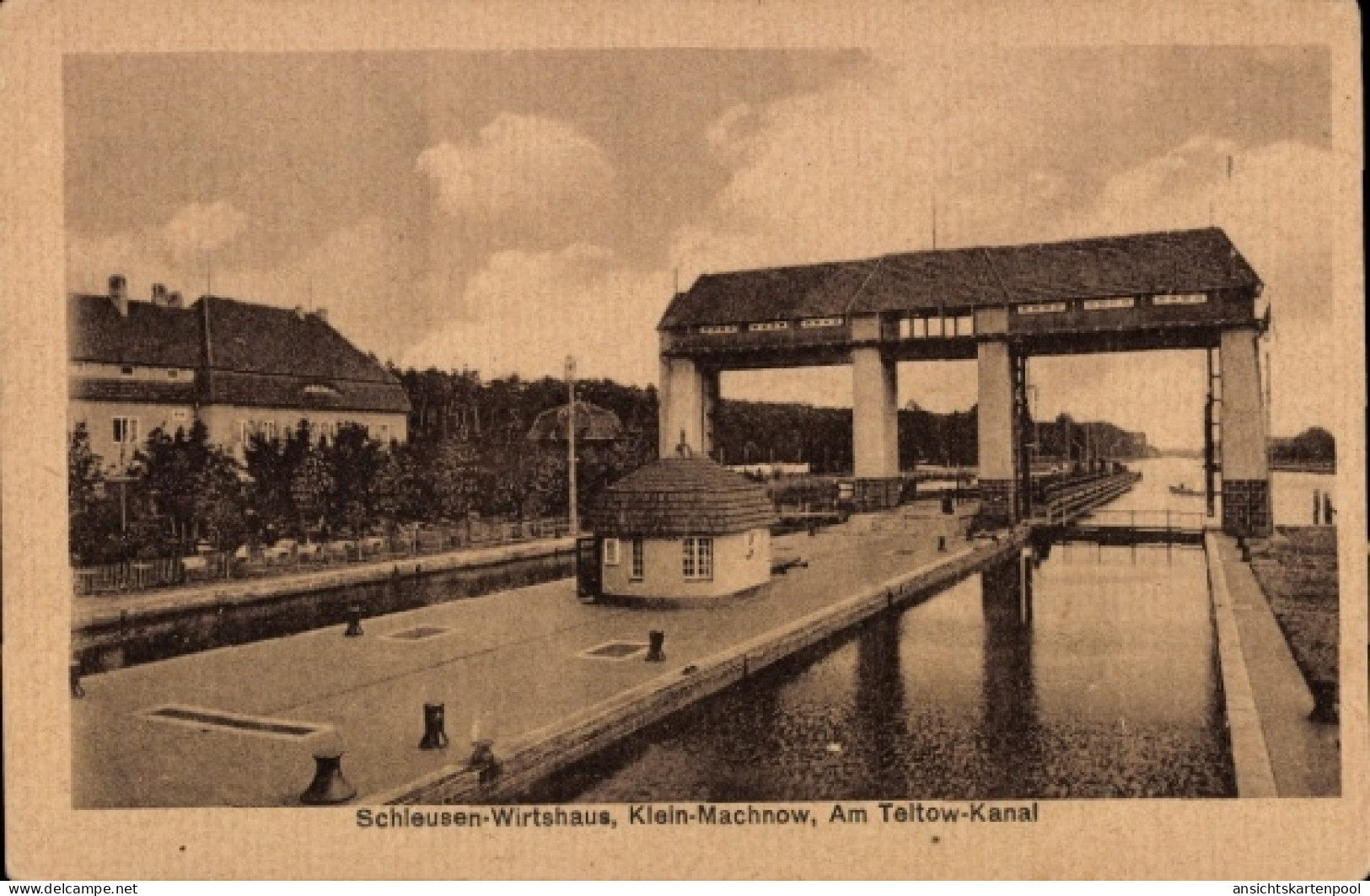 CPA Kleinmachnow in Brandenburg, Schleusen Wirtshaus am Teltow Kanal