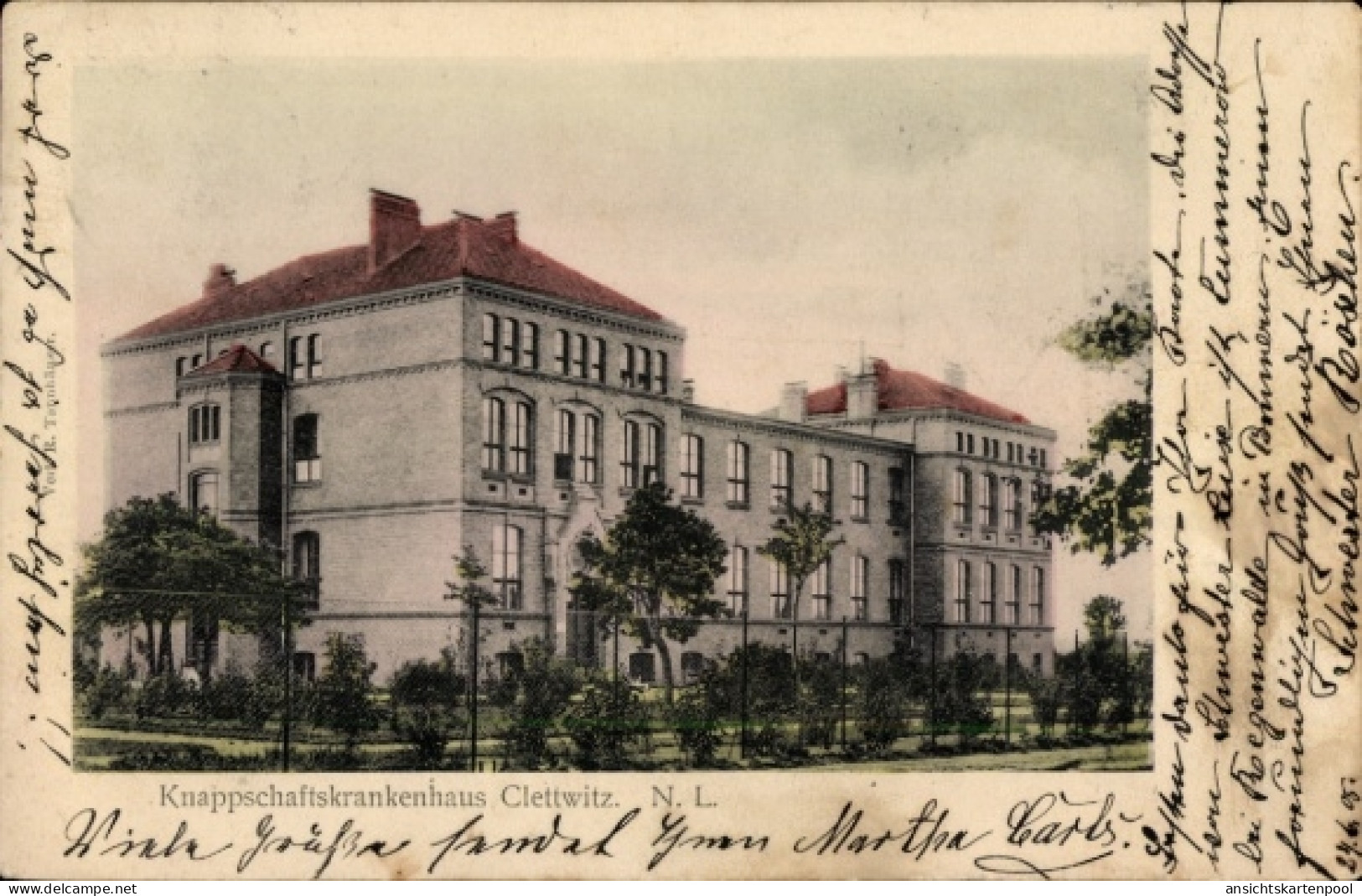 CPA Klettwitz Schipkau Brandenburg, Knappschaftskrankenhaus, Außenansicht
