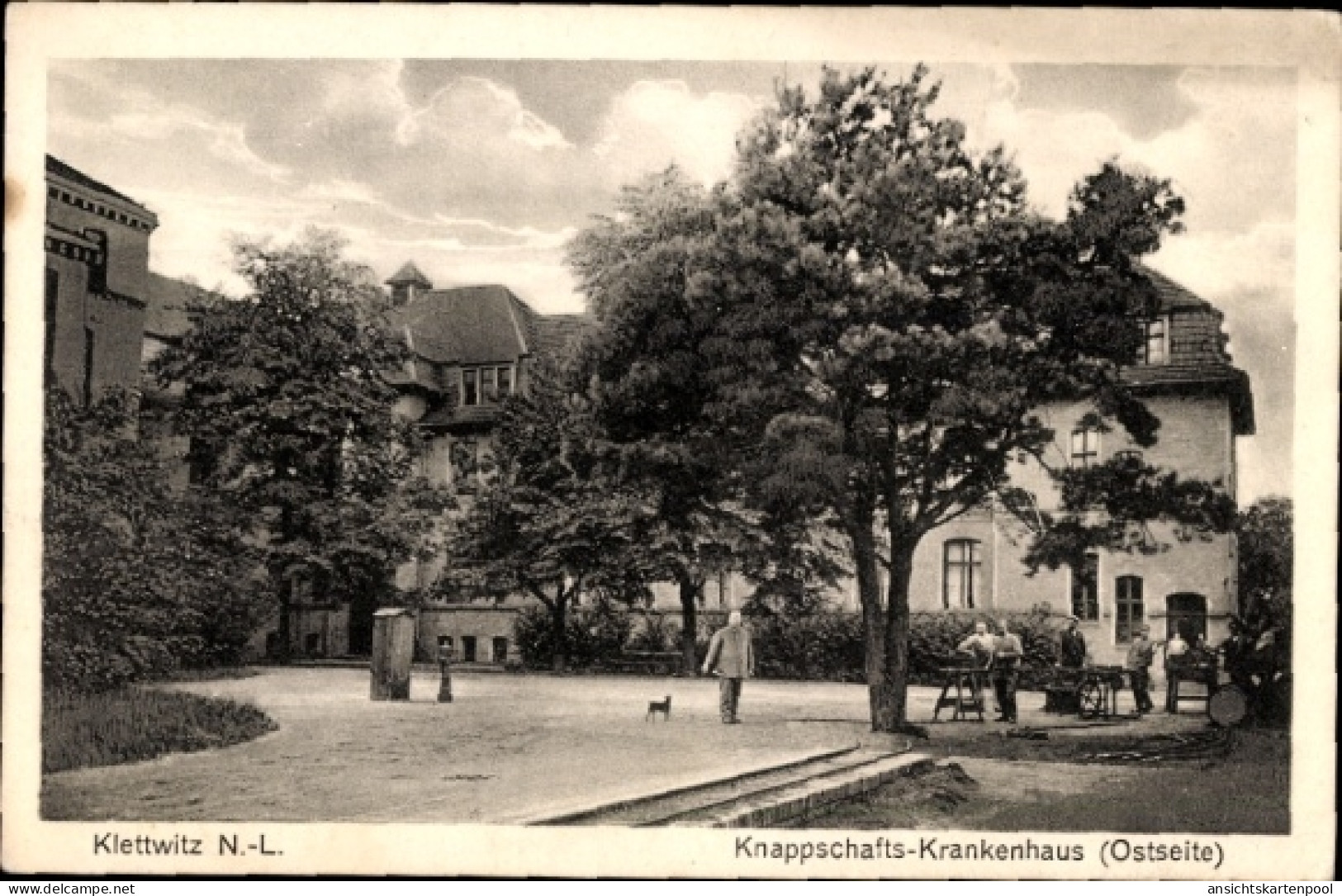 CPA Klettwitz Schipkau in der Niederlausitz, Knappschaftskrankenhaus, Ostseite