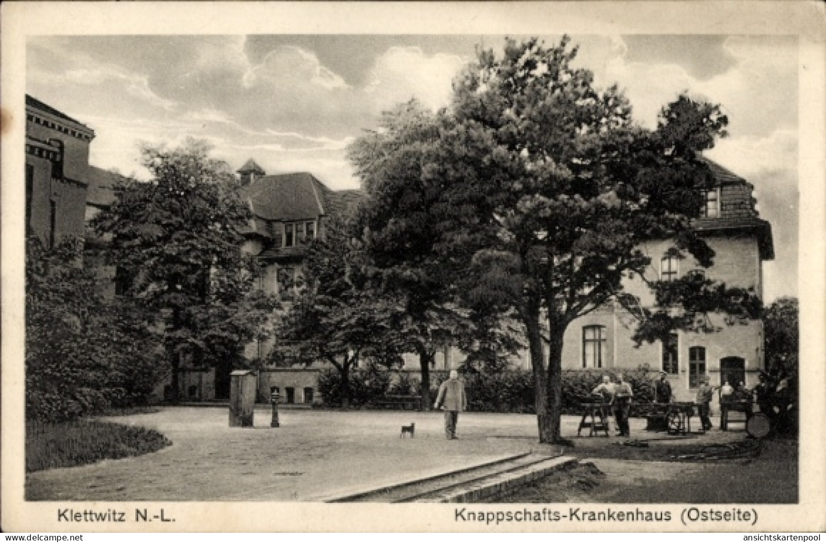 CPA Klettwitz Schipkau in der Niederlausitz, Niederlausitz, Knappschafts-Krankenhaus, Ostseite