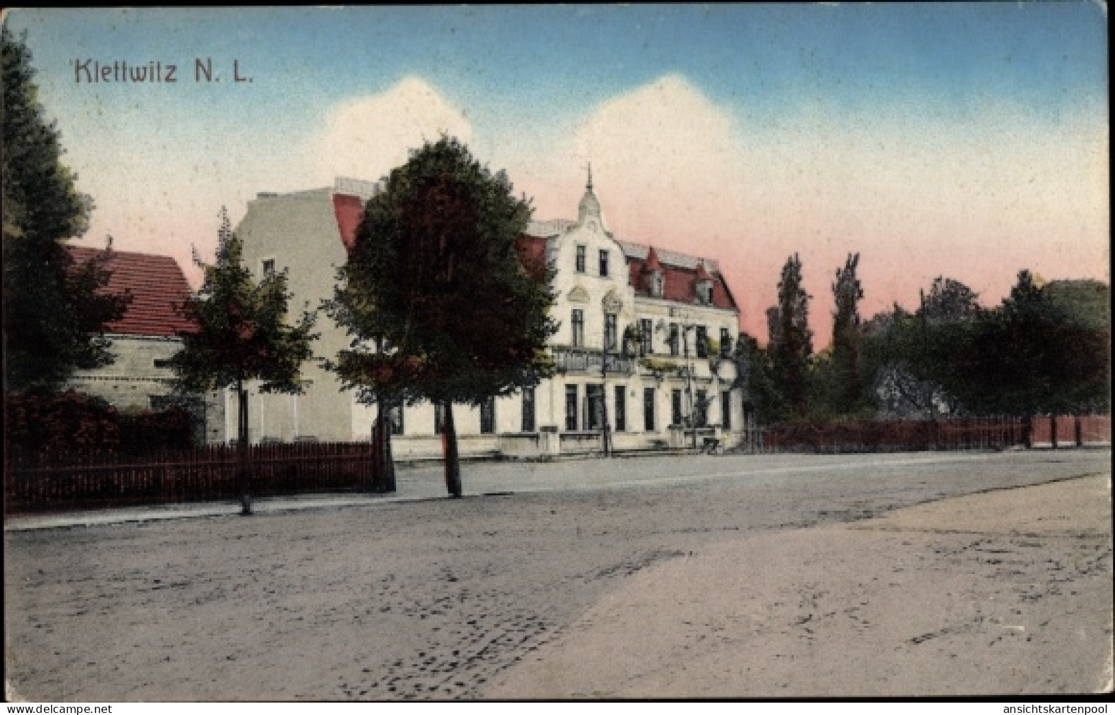 CPA Klettwitz Schipkau in der Niederlausitz, Straßenpartie