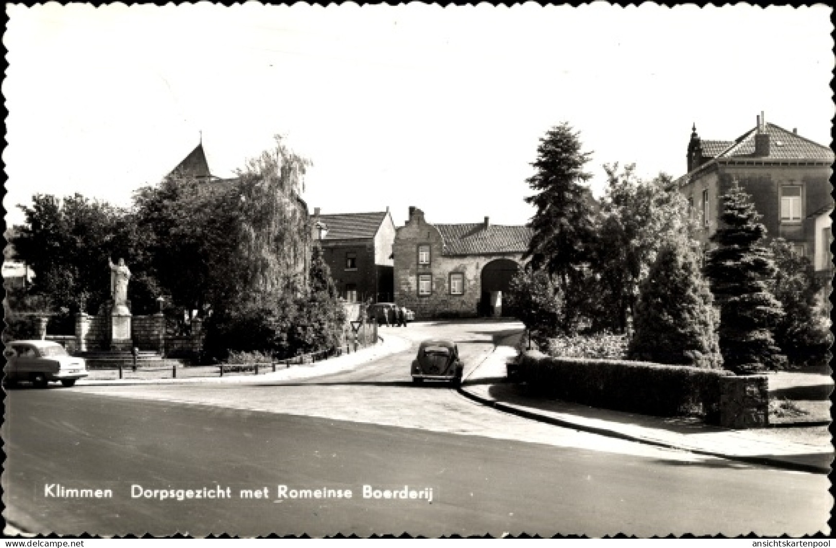 CPA Klimmen Limburg Niederlande, Dorpsgezicht met Romeinse Boerderij