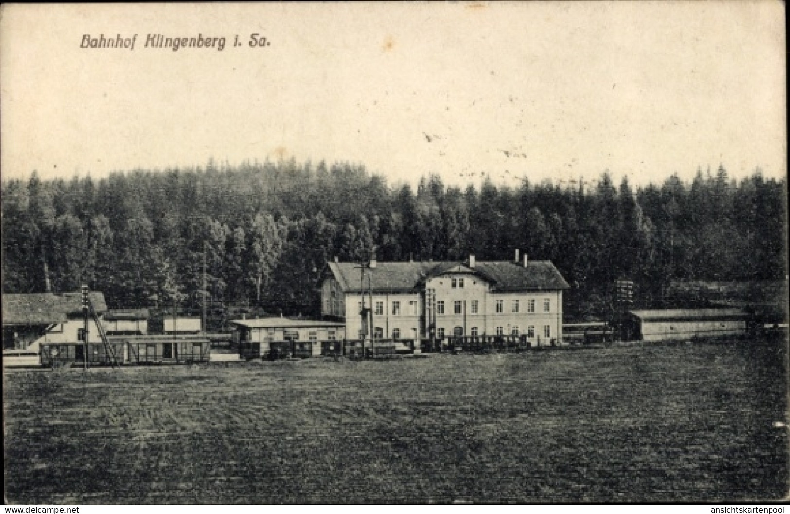 CPA Klingenberg im Erzgebirge Sachsen, Bahnhof