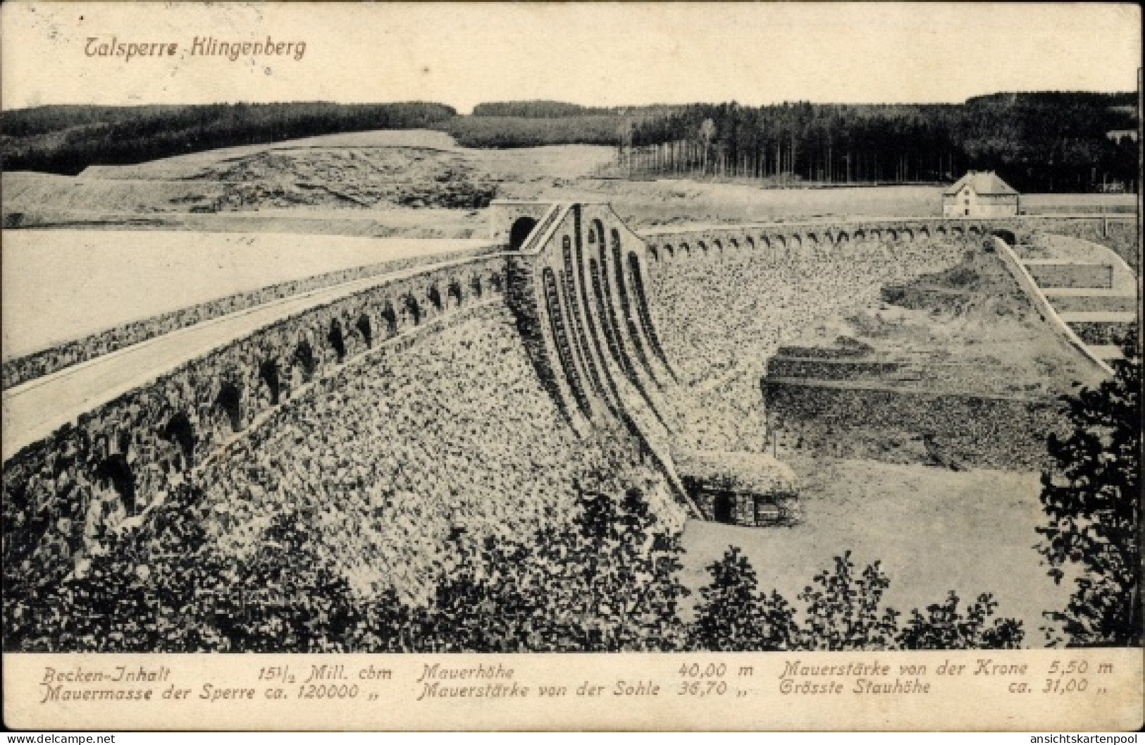 CPA Klingenberg im Erzgebirge Sachsen, Talsperre