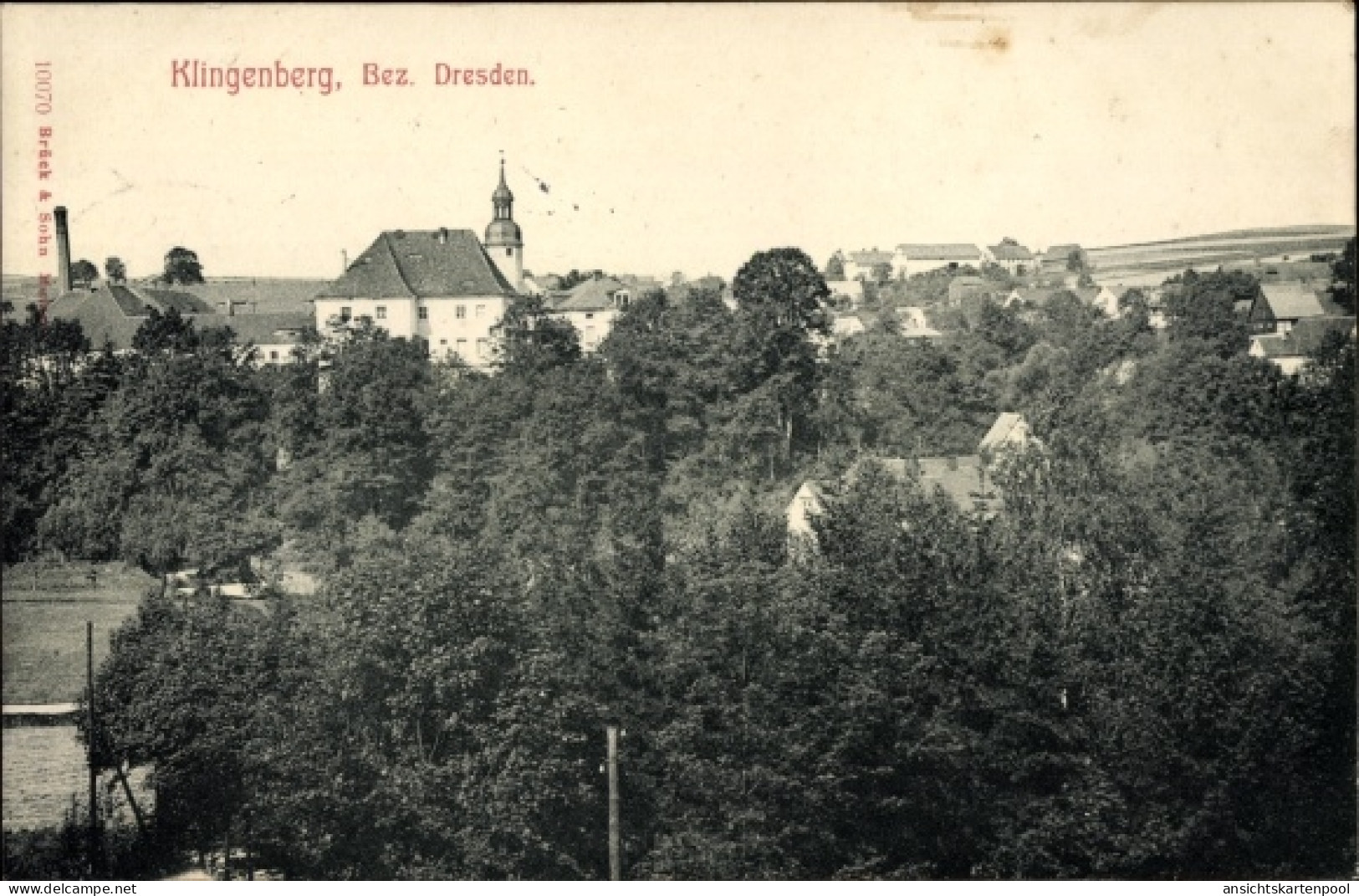 CPA Klingenberg im Erzgebirge Sachsen, Totalansicht