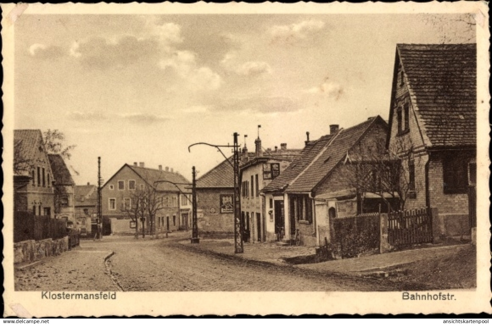 CPA Klostermansfeld in Saxe Anhalt, Bahnhofstraße