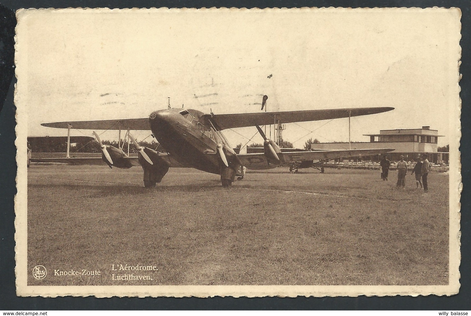 +++ CPA - KNOKKE - KNOCKE - L'Aérodrome - Luchthaven - Aviation - Avion - Nels   //