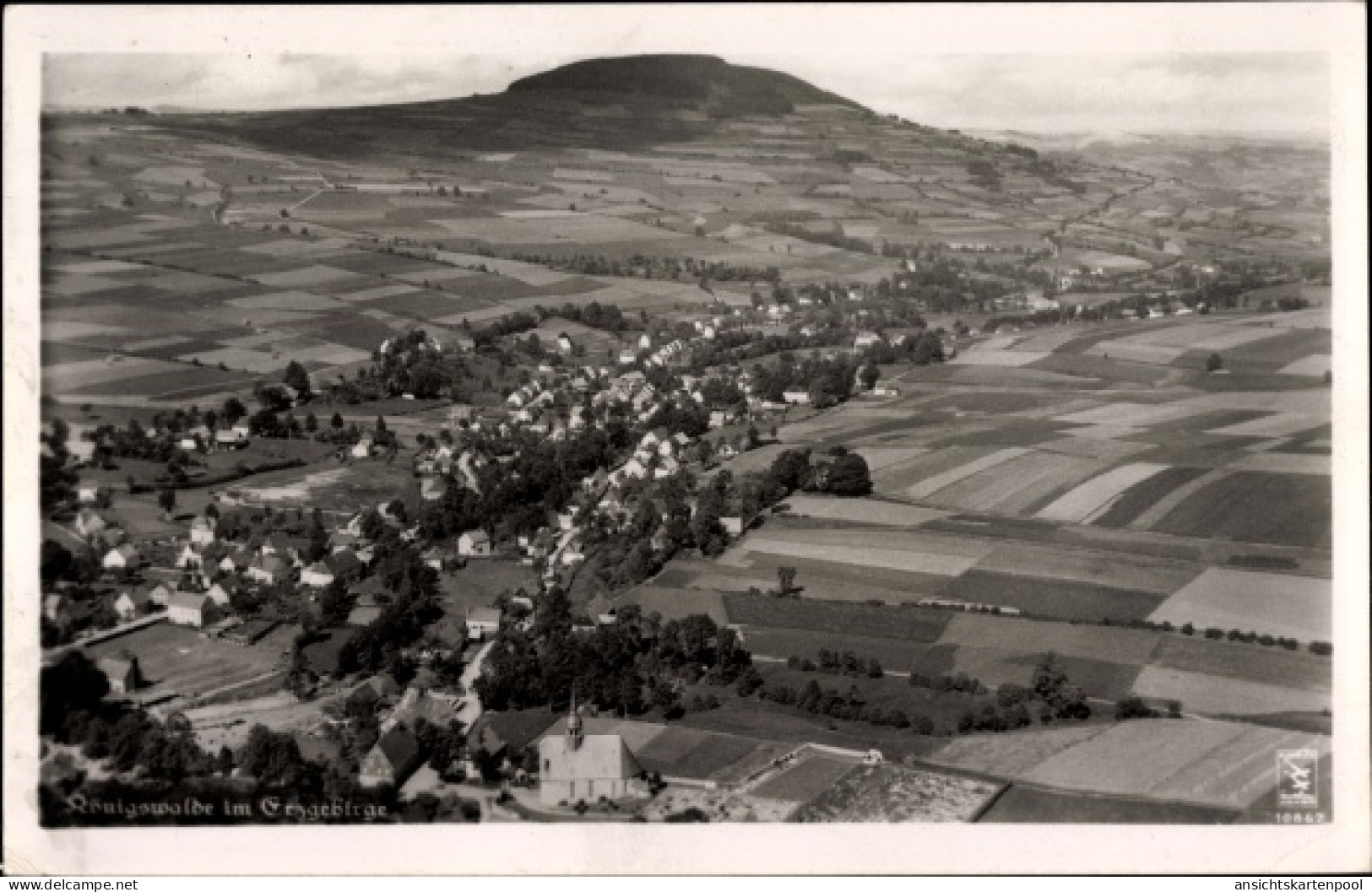 CPA Königswalde im Erzgebirge, Fliegeraufnahme