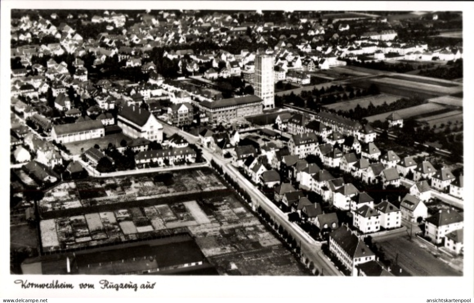 CPA Kornwestheim in Württemberg, Fliegeraufnahme