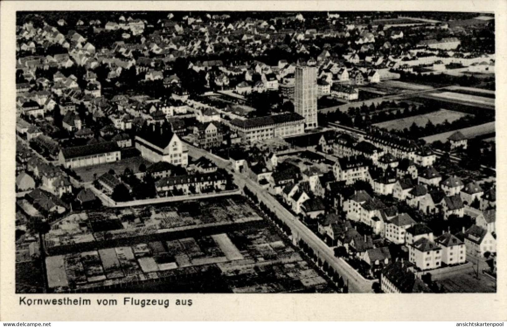 CPA Kornwestheim in Württemberg, Fliegeraufnahme