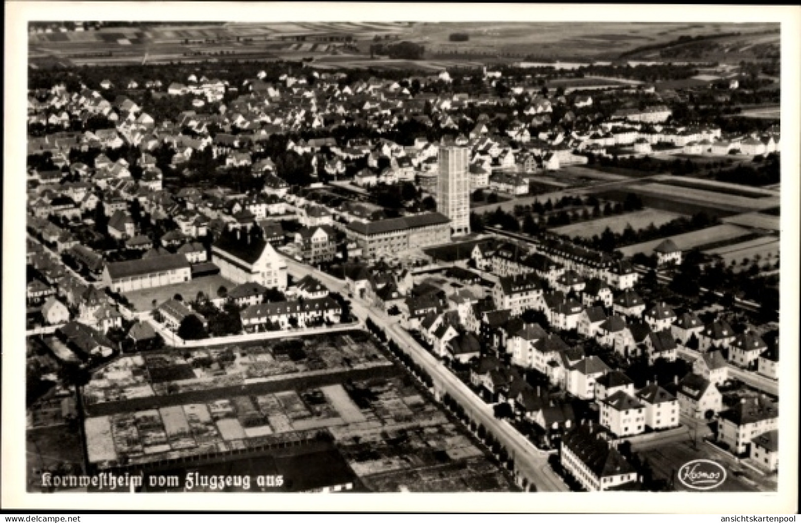 CPA Kornwestheim in Württemberg, Luftaufnahme