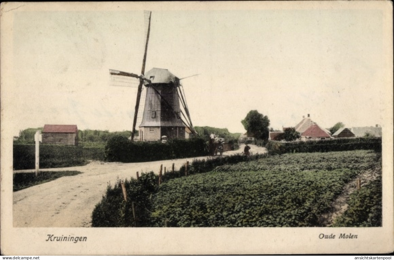 CPA Kruiningen Zeeland, Oude Molen, Windmühle