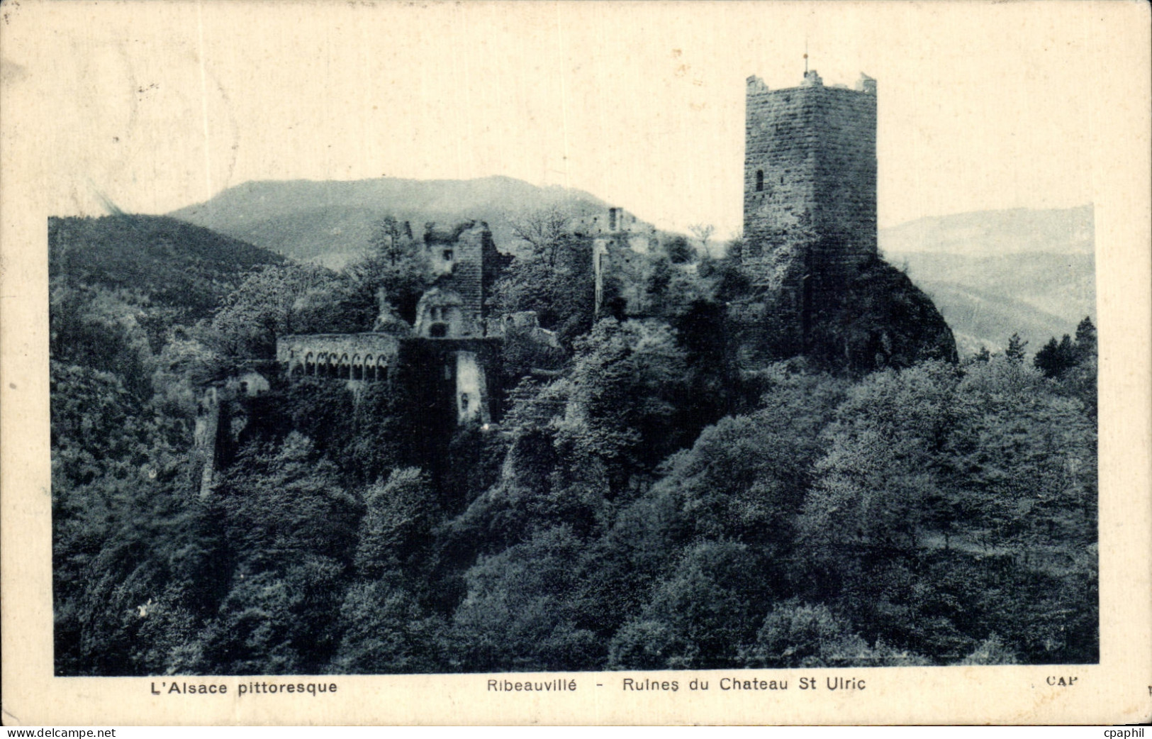 CPA L'Alsace Pittoresque Ribeauville Ruines du Chateau St Ulric