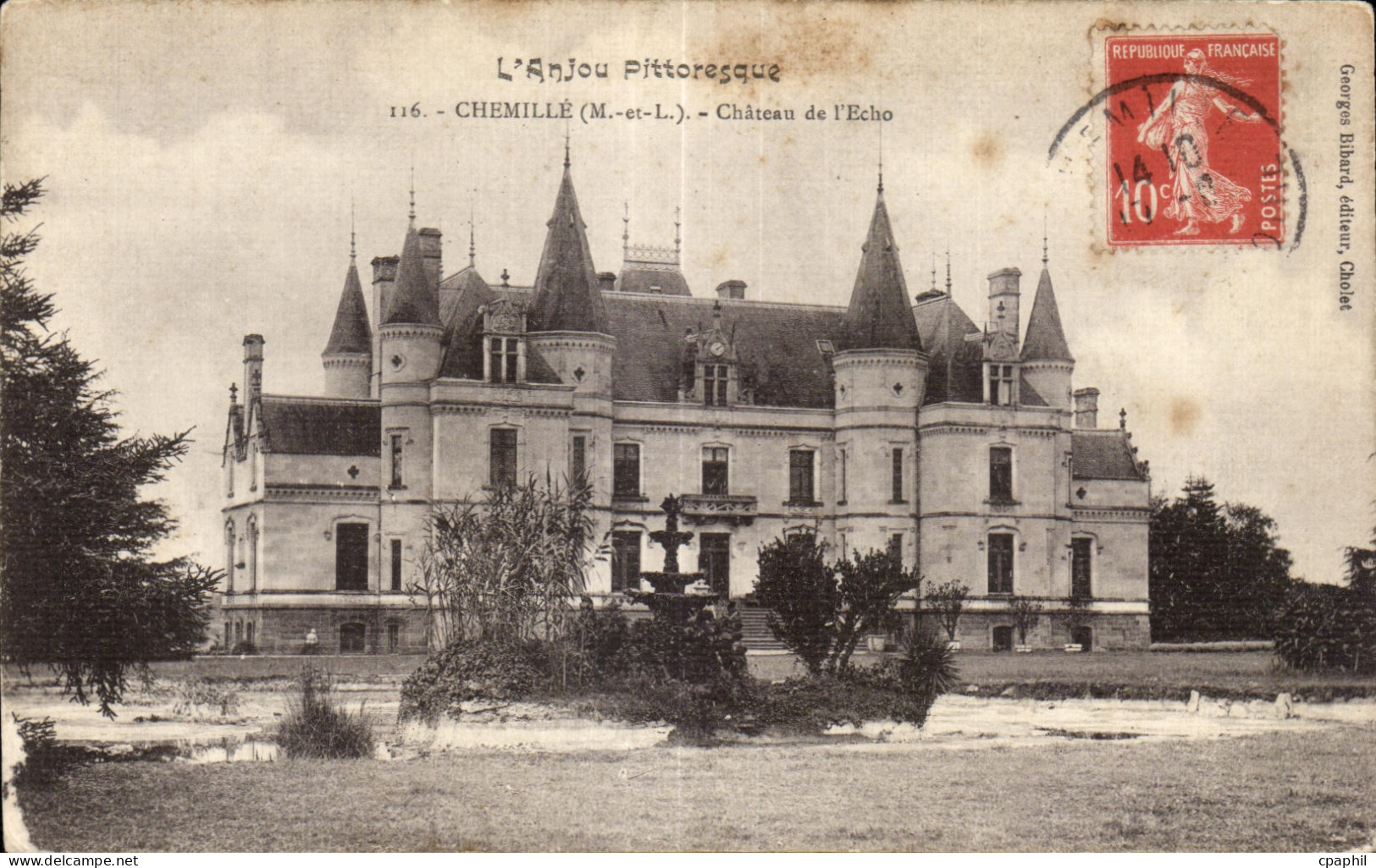 CPA l Anjou Pittoresque Chemille M et L Chateau de l Echo