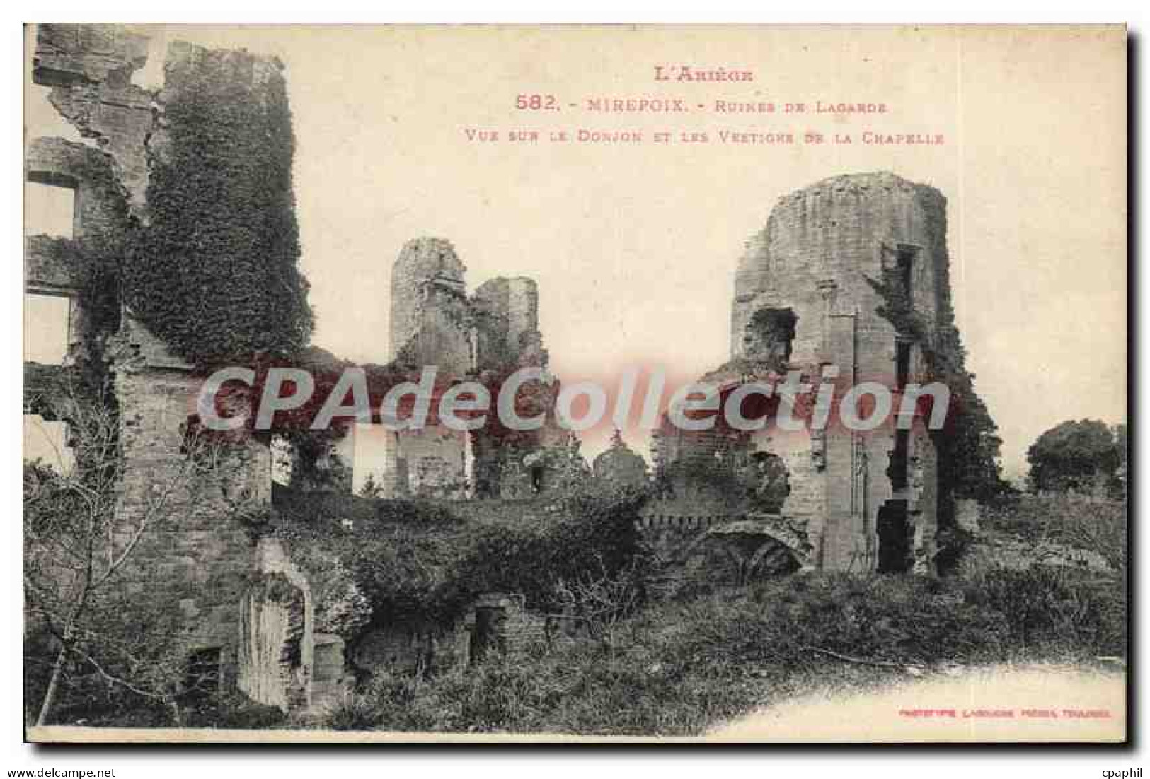 CPA L'Ariege Mirepoix Ruines de Lagarde