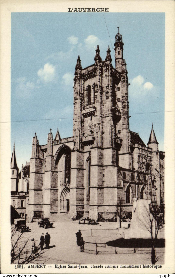 CPA L Auvergne Ambert Eglise Saint Jean