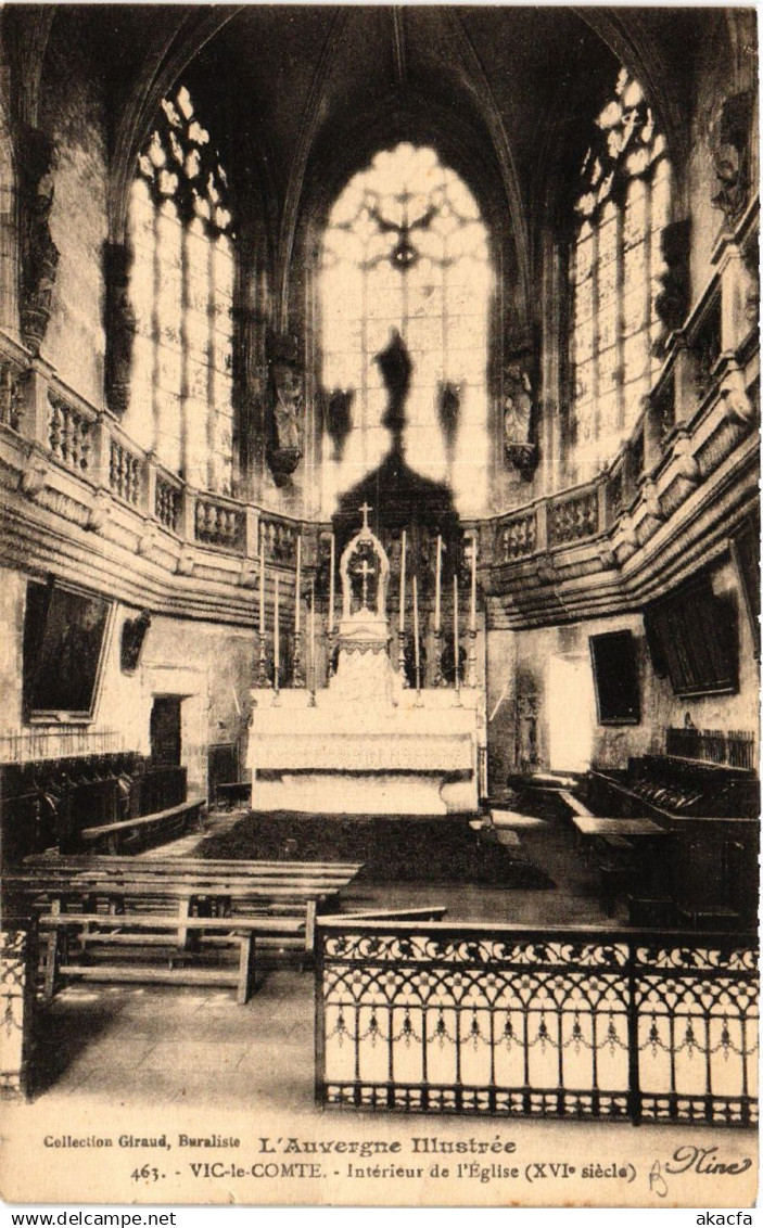 CPA L'Auvergne Illustrée VIC-le-COMTE L'Intérieure de l'Église (409143)