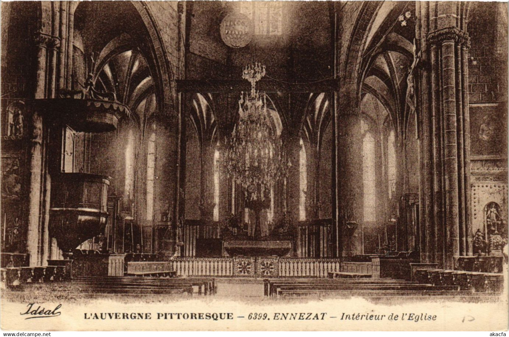 CPA L'Auvergne Pittoresque ENNEZAT Intérieur de l'Église (407763)