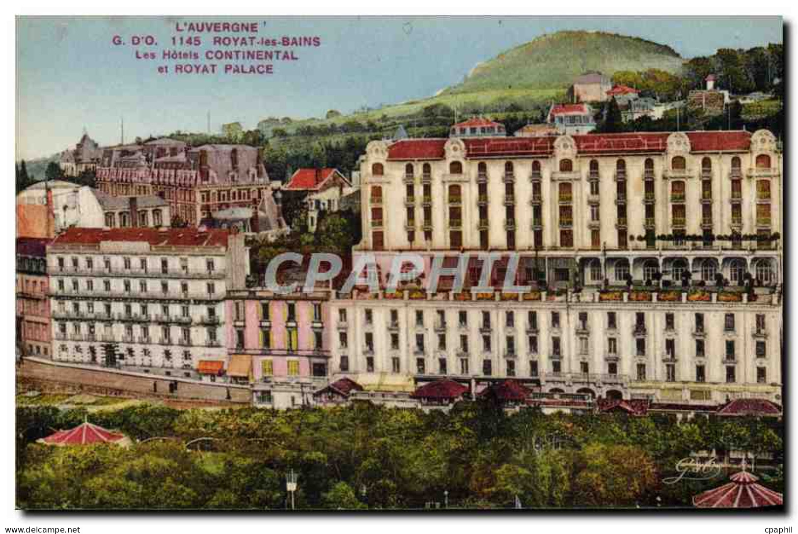 CPA L'Auvergne Royat Les Bains Les Hotels Continental Et Royat Palace