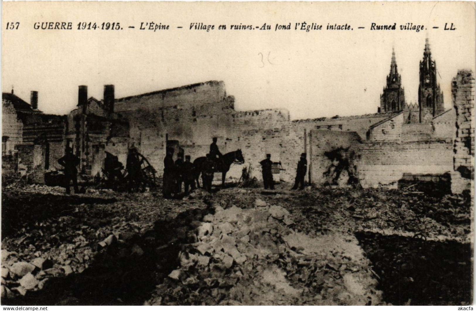 CPA L'EPINE - Village en ruines (364551)