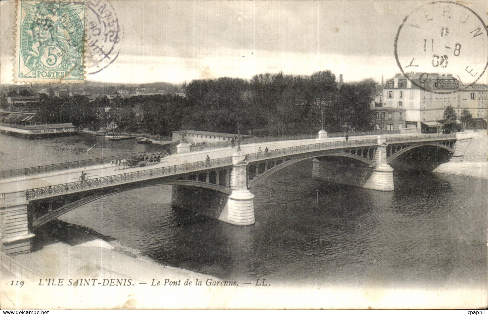 CPA L Ile Saint Denis Le Pont De La Garenne