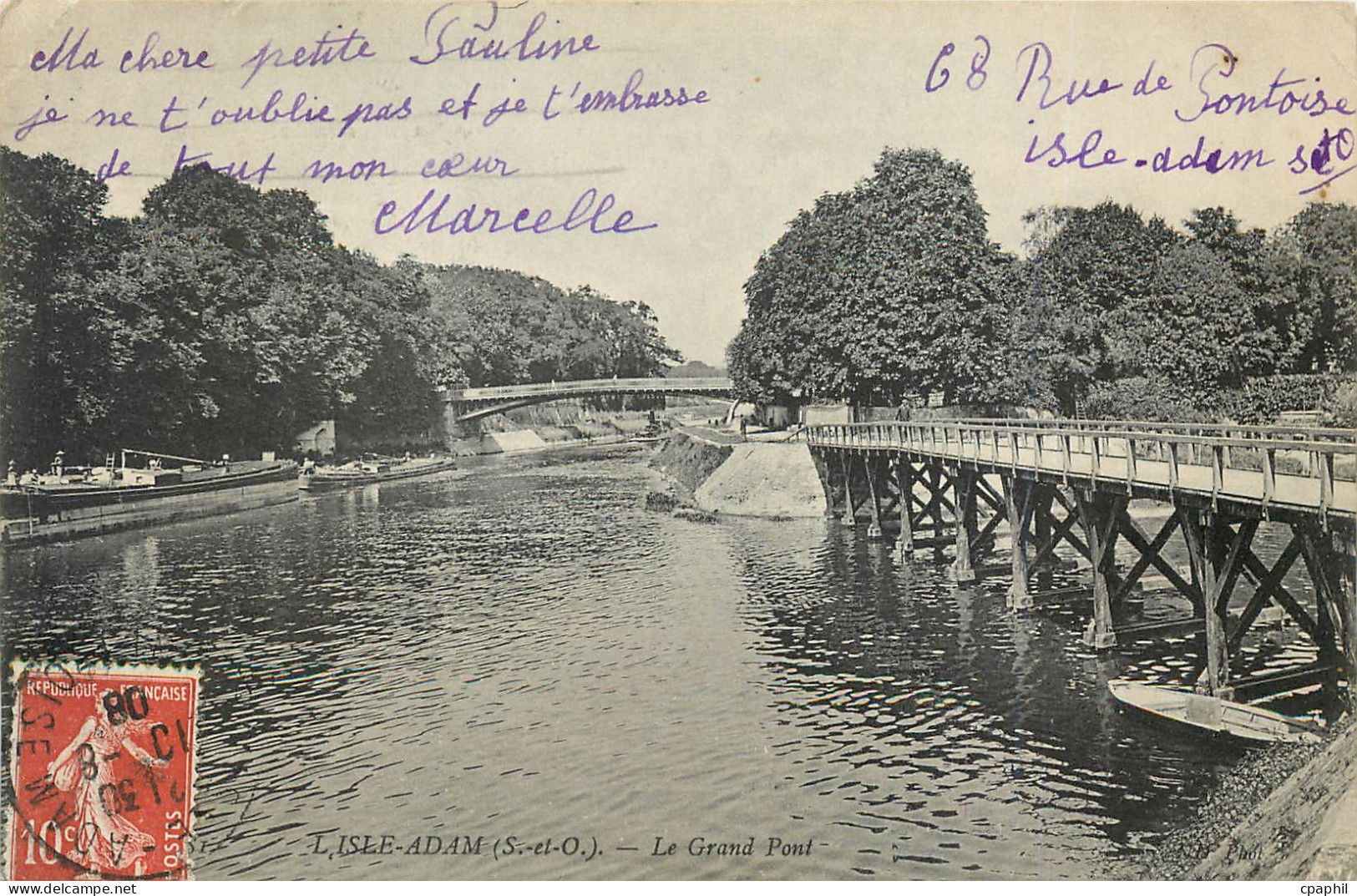 CPA L'Isle-Adam le grand pont