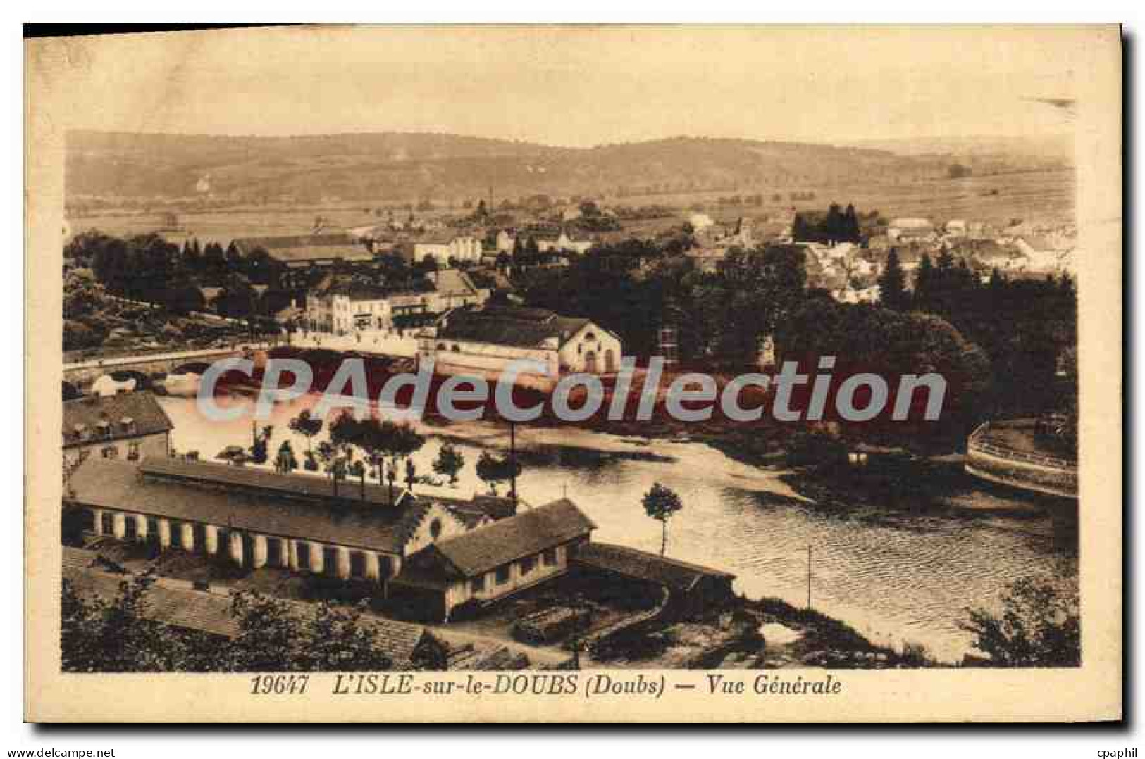 CPA L'Isle Sur Le Doubs Vue Generale