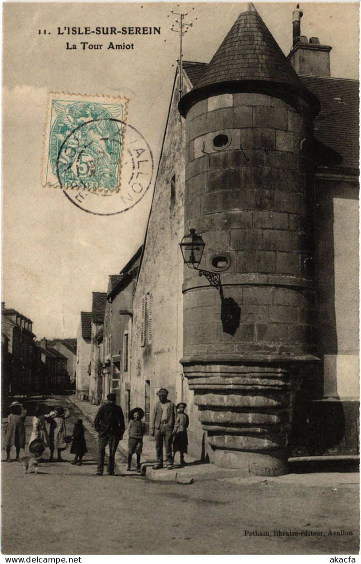 CPA L'Isle sur Serein Tour Amiot (1478464)