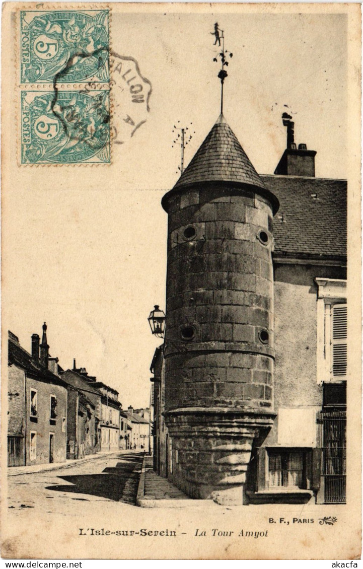 CPA L'Isle sur Serein Tour Amiot (1478465)