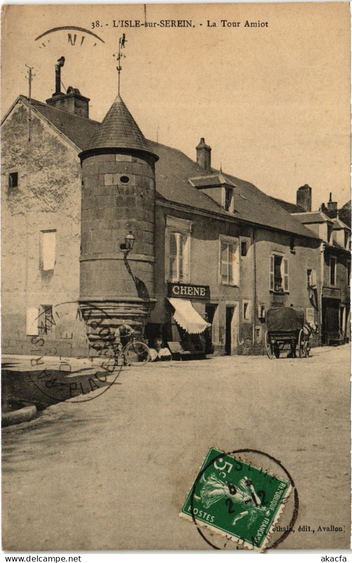 CPA L'Isle sur Serein Tour Amiot (1478489)
